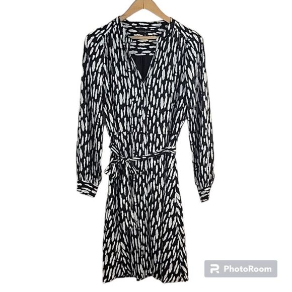 Banana Republic Midi-length Chiffon Shirt Dress With Belt-Size XS - Picture 1 of 7